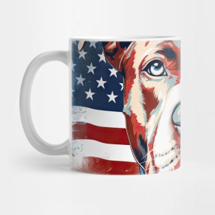 Patriotic Pit Bull Red White and Blue 4th of July Mug